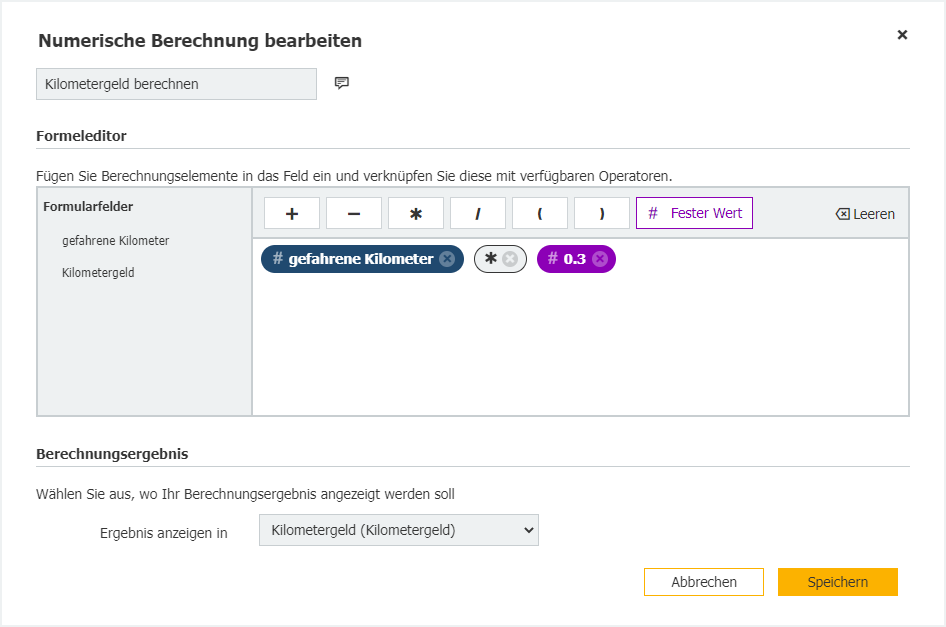 Kilometergeld berechnen